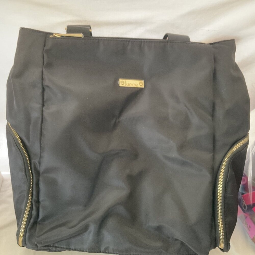 Kiinde Anika Breast Pump Baby Bag Cooler Pocket Laptop Compartment New Black Zip